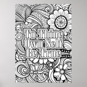 om je eigen zelf-Abstracte patroonkleuring te bede Poster (Voorkant)