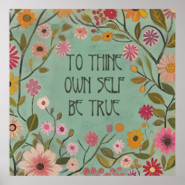 Om je eigen zelf te zijn ware Poster - Blauwgroen