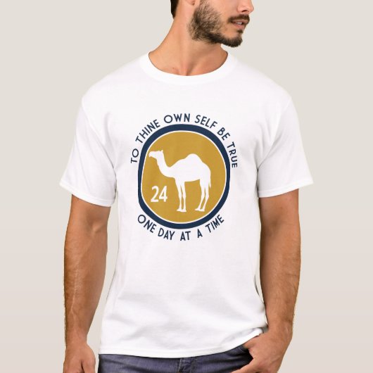 Om je eigen zelf waar te zijn - Gold & Blue Recove T-shirt (Voorkant)