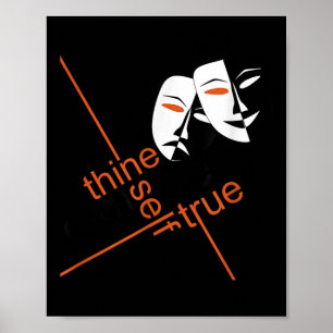 Om je eigen zelf waar te zijn Shakespeare citaat t Poster