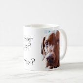 om je heen te juichen?waarom? koffiemok (Voorkant rechts)