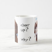 om je heen te juichen?waarom? koffiemok (Center)