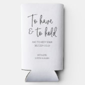 Om je kleine koudbruiloft te hebben en te houden seltzer blikjeskoeler (Achterkant)