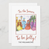 Om Jolly KerstCarolers te worden Feestdagenkaart (Voorkant / Achterkant)