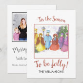 Om Jolly KerstCarolers te worden Feestdagenkaart (Voorkant / Achterkant)