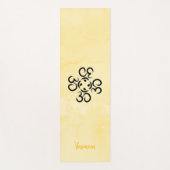 Om kompas Roos, gele Waterverf, ohm oefening Yogamat (Voorkant)