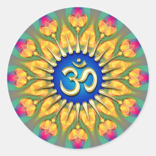 OM Licht Onbevreesd Energie Spirituele het Helen S Ronde Sticker (Voorkant)