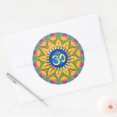 OM Licht Onbevreesd Energie Spirituele het Helen S Ronde Sticker (Envelop)