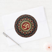 OM Lichte Moed Energie Spirituele het Helen Sticke Ronde Sticker (Envelop)