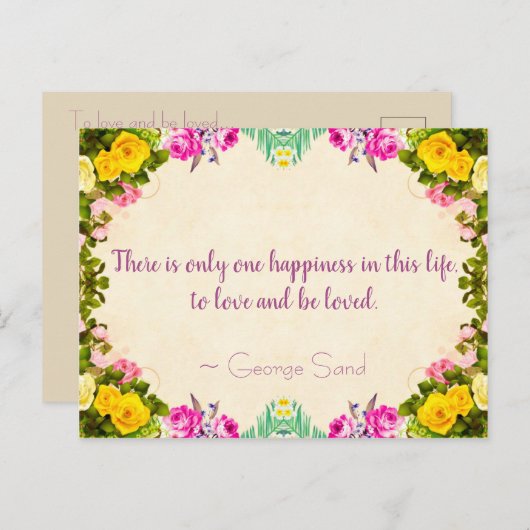 Om lief te hebben en geliefd te zijn Briefkaart (Voorkant / Achterkant)