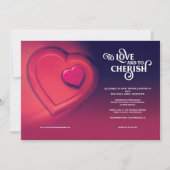 Om lief te hebben en te koesteren, twee harten, aankondiging (Voorkant)