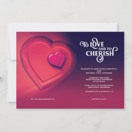 Om lief te hebben en te koesteren, twee harten, aankondiging