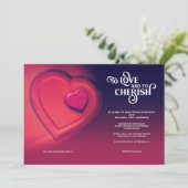 Om lief te hebben en te koesteren, twee harten, aankondiging (Staand voorkant)