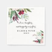 Om lief te hebben, te lachen en nog lang en gelukk servet (Voorkant)