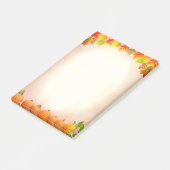 Om lijst, Autumn bladeren & pompoenen op scrollen  Post-it® Notes (Schuin)