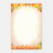 Om lijst, Autumn bladeren & pompoenen op scrollen  Post-it® Notes (Voorkant)