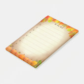 Om lijst, Autumn bladeren & pompoenen op scrollen  Post-it® Notes (Schuin)