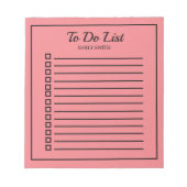 Om lijst gelinkte checkboxes te doen Roze zwart Notitieblok (Voorkant)