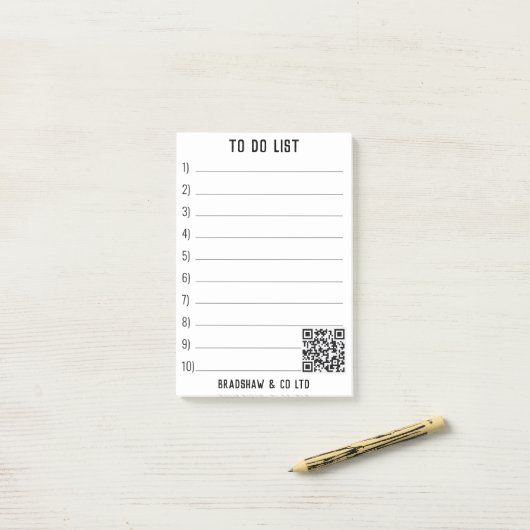 Om Lijst met Code te doen QR aan Personeel Post-it® Notes (Op bureau)