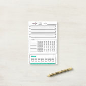 Om lijst met Habit Tracker te doen Post-it® Notes (Op bureau)