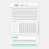 Om lijst met Habit Tracker te doen Post-it® Notes (Voorkant)