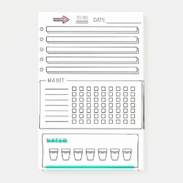 Om lijst met Habit Tracker te doen Post-it® Notes