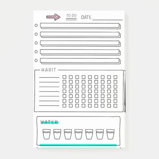 Om lijst met Habit Tracker te doen Post-it® Notes (Voorkant)