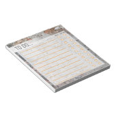 Om lijst te doen - Grunge Brown Notitieblok (Schuin)