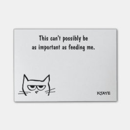 Om lijst te doen - voer Angry Cat First - Funny Po Post-it® Notes