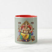 Om Lord Ganesh, Hindu God van rijkdom en geluk Mok (Midden)