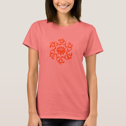 Om - Lotus Blüten - Mandala T-shirt (Voorkant)