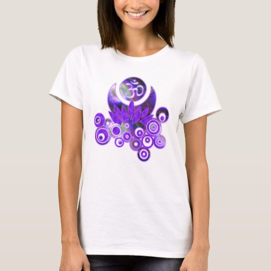 OM LOTUS Design violet + uw ideeën T-shirt (Voorkant)
