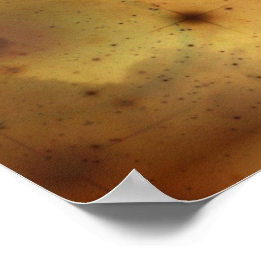 Om Lotus | donkergeel universum Poster (Hoek)