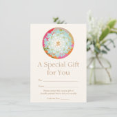 Om Lotus Flower Spiritueel Health Cadeaubon (Staand voorkant)