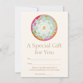 Om Lotus Flower Spiritueel Health Cadeaubon