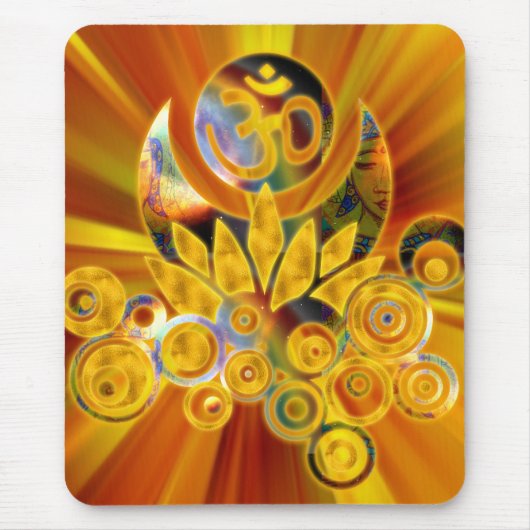 Om Lotus | geeloranje zoom Muismat (Voorkant)