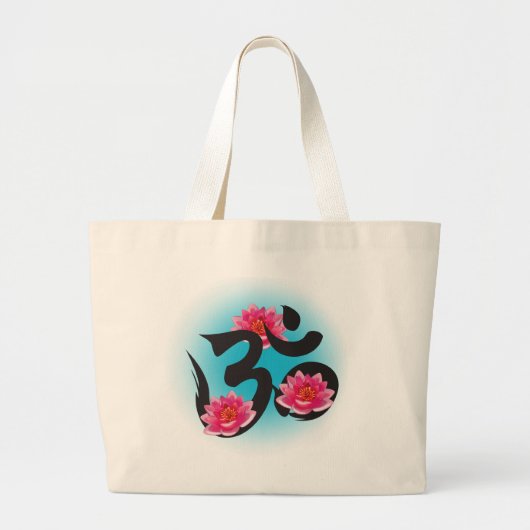 om lotus grote tote bag (Voorkant)