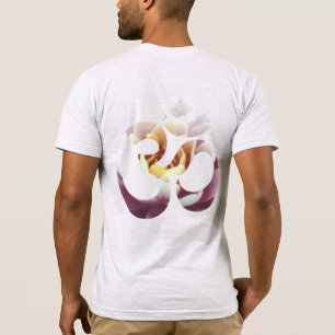 Om Lotus Mantra Yoga Mannen dubbelzijdige Sjabloon T-shirt