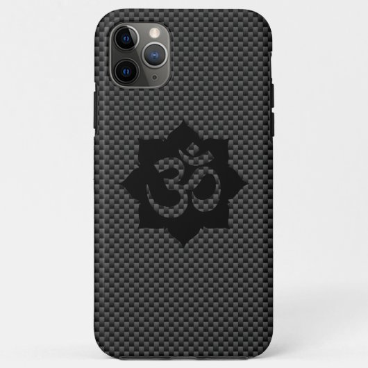 OM Lotus Spirituality Yoga in koolstofvezelstijl Case-Mate iPhone Case (Achterkant)
