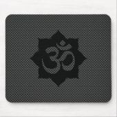 OM Lotus Spirituality Yoga in koolstofvezelstijl Muismat (Voorkant)