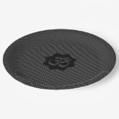 OM Lotus Spirituality Yoga in koolstofvezelstijl Papieren Bordje (Gekanteld)