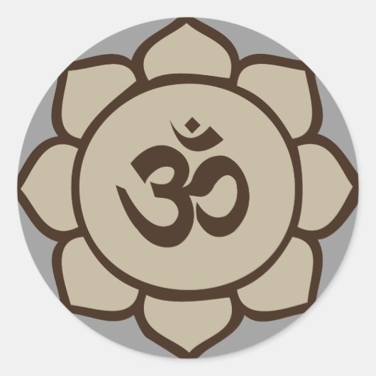 Om Lotus Sticker (Voorkant)