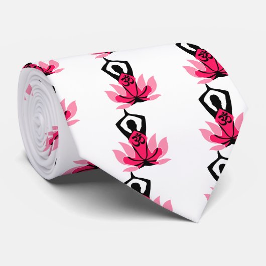 Om Lotus Yoga Houden Stropdas (Opgerold)