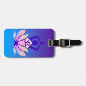 Om Lotus Yoga Pose Decor Bagagelabel (Voorkant horizontaal)