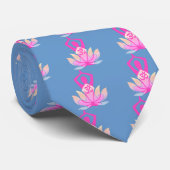 Om Lotus Yoga Pose Stropdas (Opgerold)