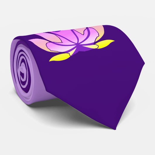 Om Lotus Yoga Pose Stropdas (Opgerold)