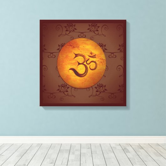 Om Lotusflower Canvas Afdruk (Insitu (Houten vloer))