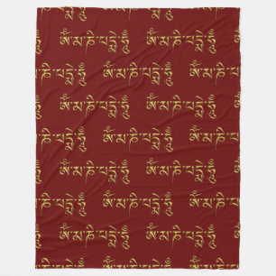 OM MA NI PADME HUM - Tibetaans Sanskriet Mantra 1 Fleece Deken