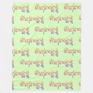 OM MA NI PADME HUM - Tibetaans Sanskriet Mantra 4 Fleece Deken