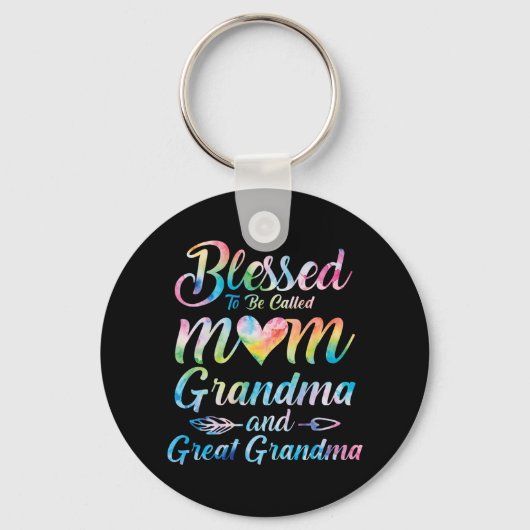 Om mama grootmoeder moeder vader te worden genoemd sleutelhanger (Voorkant)